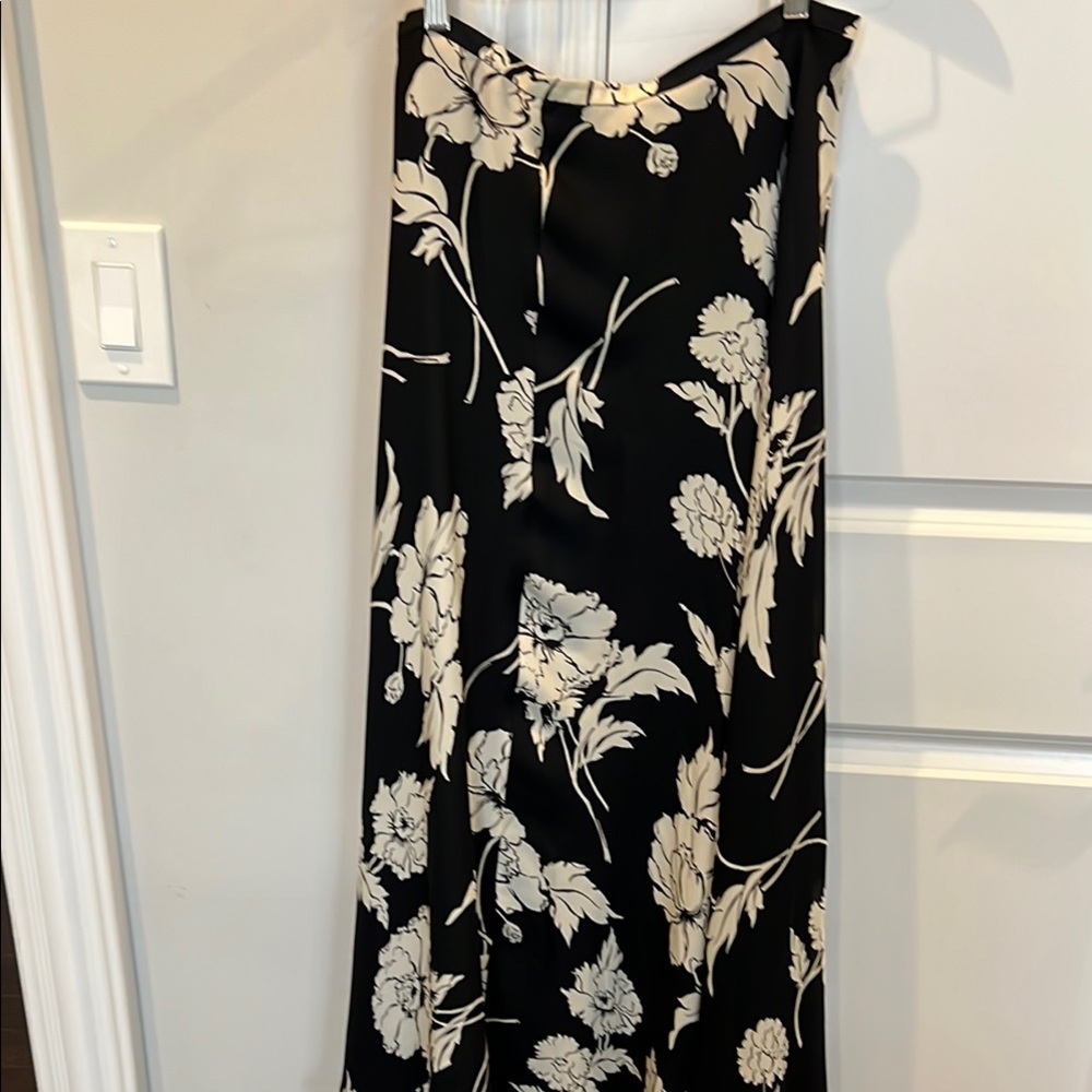 Floral Black and Cream Skirt